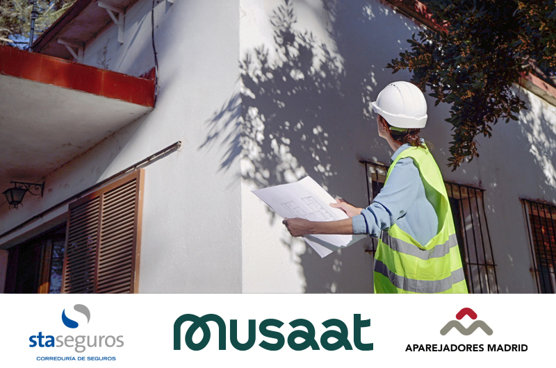 Ir a la página de MUSAAT y el Colegio protegen con una Póliza específica a los voluntarios que inspeccionan viviendas afectadas por los incendios de la Sierra